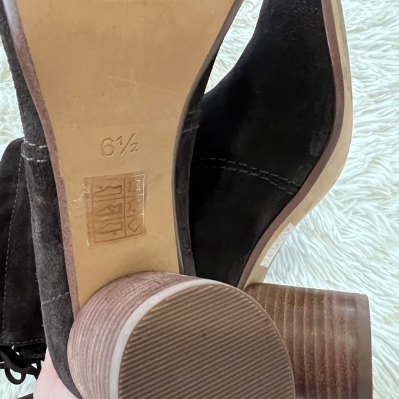 Madewell Neva Brown Suede Fold-Over Booties - Size 6.5 - Picture 8 of 12
